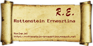 Rottenstein Ernesztina névjegykártya
